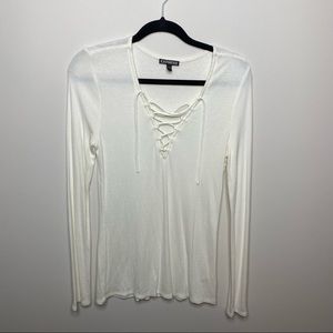 NWOT Express Lace Up Long Sleeve